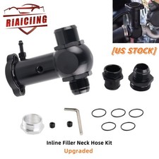 Aluminum -16AN -20AN Raised Inline Filler Neck with Cap 1/8 NPT Ports Universal