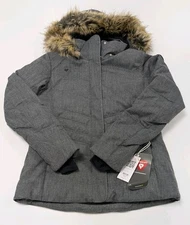 Womens Obermeyer Tuscany II Insulated Ski Snowboard Jacket Charcoal Gray Sz 8