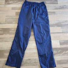 Nike Pants Mens L Blue Nylon Vintage Track Windbreaker Joggers Pocket 90s Y2K