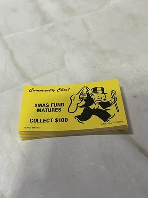 2001 Monopoly Sheboygan County Edition - Replacement Community Chest cards