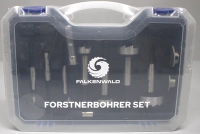 FALKENWALD® Forstnerbohrer Set 10-teilig (Ø 10-40 mm) mit Werkzeugkoffer Neu