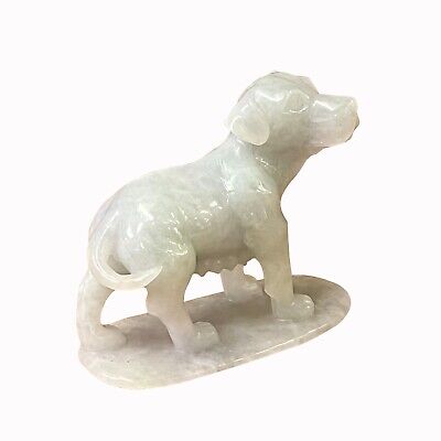 Chinese White Jade Color Stone Puppy Dog Display Figure ws2388S Chinese White Jade Color Stone Puppy Dog Display Figure ws2388S