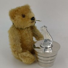 Avantgardistische Zahndose in Silber aus den 1950er Jahren