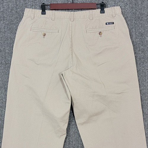 Vintage 90s Chaps Ralph Lauren Pants Mens 36x28* Tan Relaxed Straight Leg Chino - Picture 10 of 14