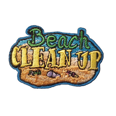 Girl Boy Cub Scout Beach Clean Up Patch Size 1.75'' x 2.0''