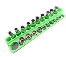 Mechanics Time Saver 3/8 Metric Magnetic Socket Holder Deep & Shallow Organizer