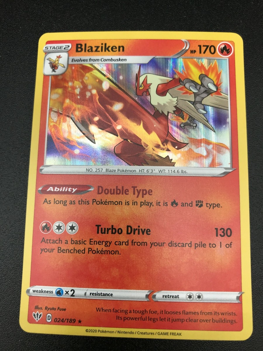 Blaziken 024/189 HOLO Rare Pokemon SWSH Darkness Ablaze TCG Card
