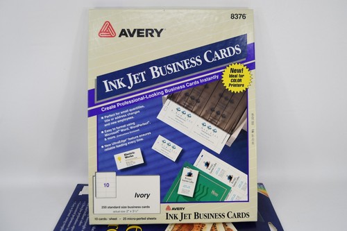 Lot of Avery Printable Business Cards 2" x 3-1/2" Ivory 340 Cards Model 8879 - Picture 4 of 6