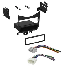 Single DIN Car Radio Stereo Dash Kit Harness Combo for 2003-2007 Honda Accord