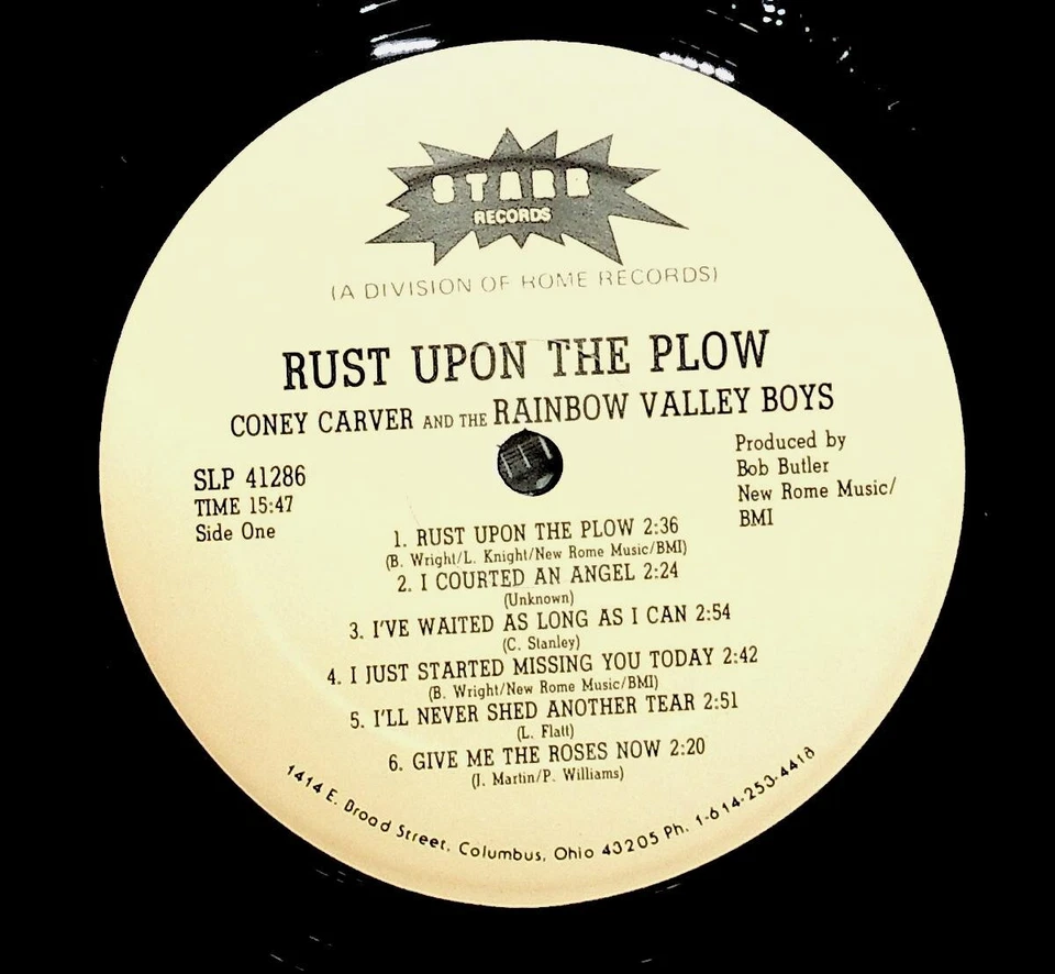 Coney Carver And The Rainbow Valley Boys Rust Upon The Plow Bluegrass Vinyl VG+ - Image 4 of 4