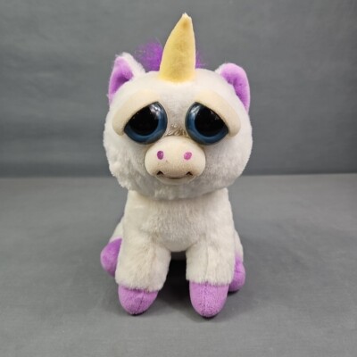 Feisty Pets Glenda Glitterpoop Unicorn White/Purple 9'' Face Changing Plush 2015