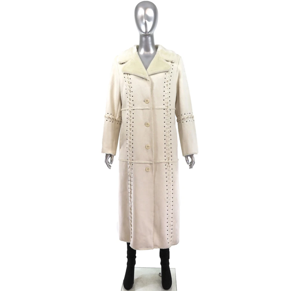 Abrigo de piel sintética Dennis Basso - Talla S Foto 3 de 4