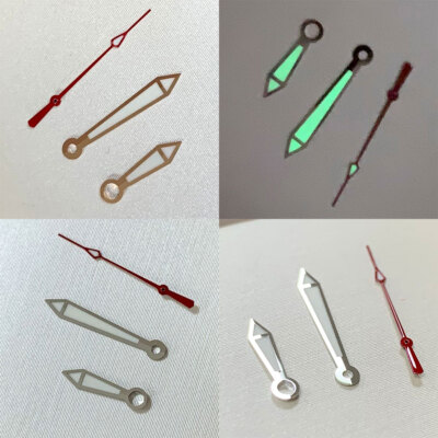 Green Luminous Watch Hands Sets for NH35A/NH36A/4R36 Movement 8/12.5/12.5mm B11