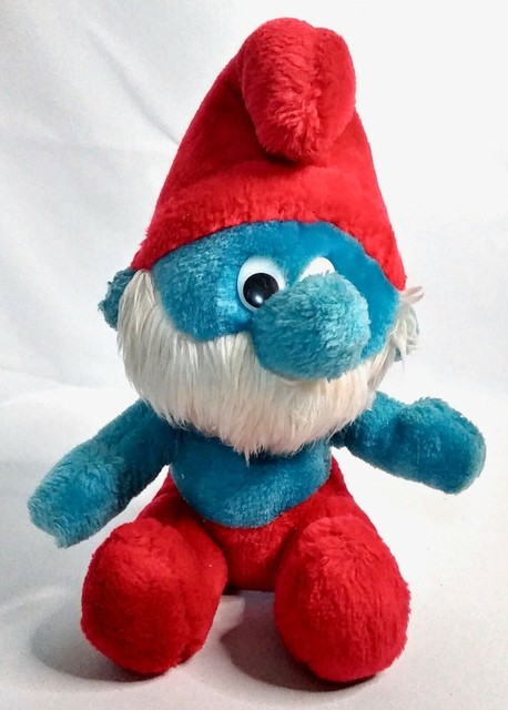 1979 Vintage Papa Smurf Stuffed Doll - The Smurfs Plush Toy Wallace Berrie Co | eBay