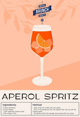 Poster poster poster advertising poster aperitif Aperol Spritz print 50x70 cm