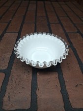 Vintage Fenton Silver Crest 5" Dessert Bowl