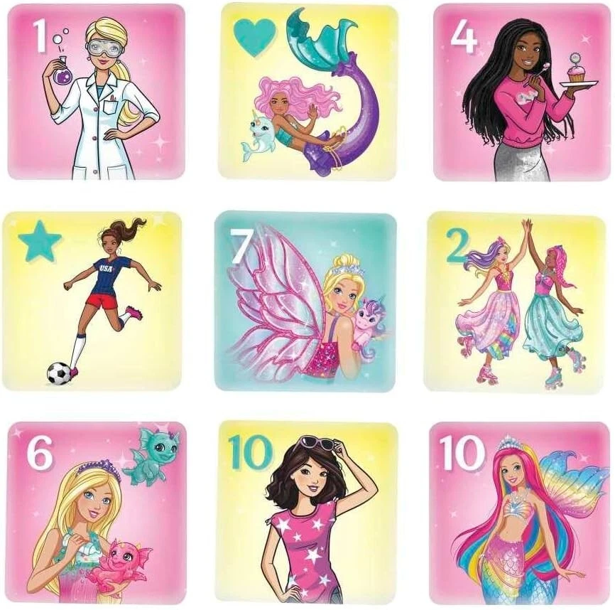 Barbie 5-in-1 Kids Games Set for Travel, Parties and Game Nights with Family - Image 4 of 4