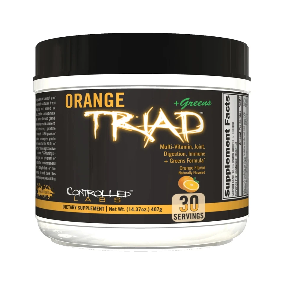 Controlled Labs Orange Triad + Greens 30 Servings | Multivitamin Support - Image 2 of 2