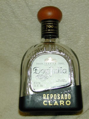 (2)  DON JULIO 700ML REPOSADO CLARO TEQUILA  SCREW TOP RARE BOTTLE  EMPTY  