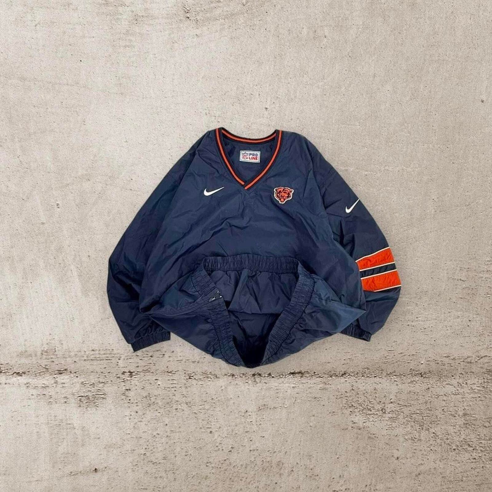 Vintage nike pro line chicago bears windbreaker jacket