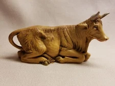 Vintage Fontanini Nativity Figurine - Resting Cow / Ox #27 - 5" scale