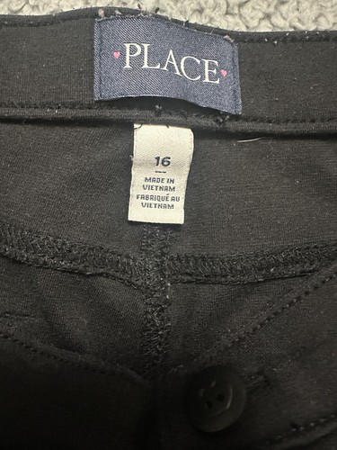 Childrens Place School Uniform Black Jegging Pants Girls Size 16 - Picture 3 of 4