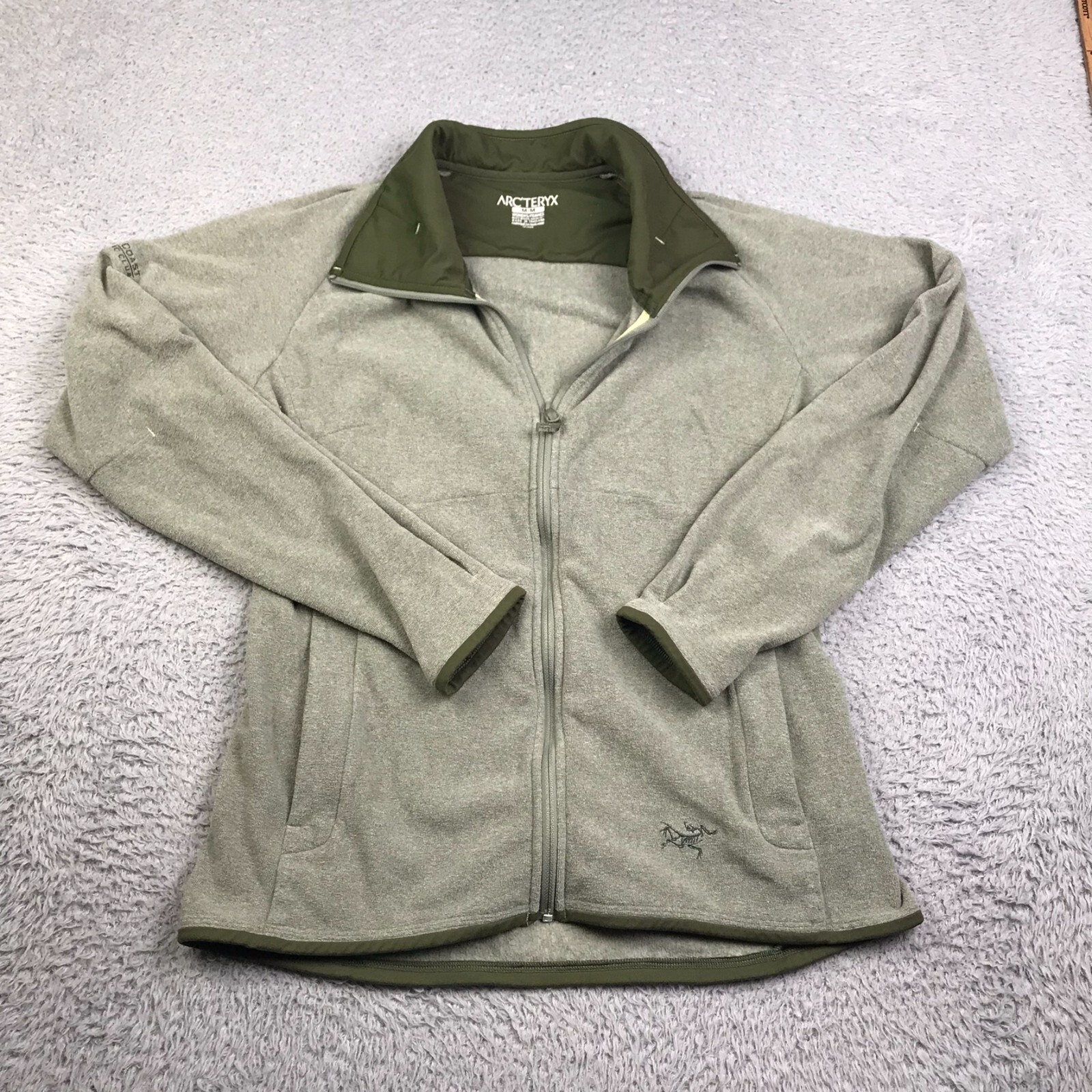 ARC'TERYX Arcteryx Calibro Cardigan Donna M Verde Pile Full Zip Maglione Giacca