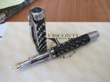 Visconti Ripple Carbon Dream LE fountain pen 23kt Pd Medium nib MIB