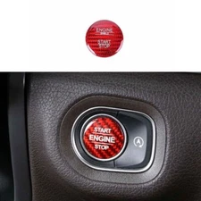 Red Carbon Fiber One-Button Start Switch For Benz GLE GLS 2020-2022 Cover Decor