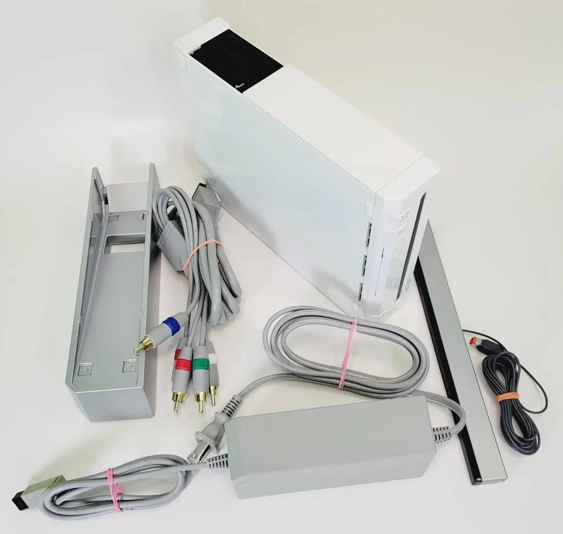 Nintendo Wii Gaming Console Sensor +Cords Gamecube Compatible White RVL