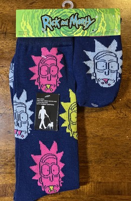 New Adult Swim Rick and Morty ￼Owner and Dog Socks with Rubber Grippers