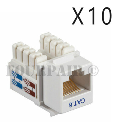 Keystone Jack Blu Cat6 110 Punchdown 25 Jack Keystone Cat6 Blu Per