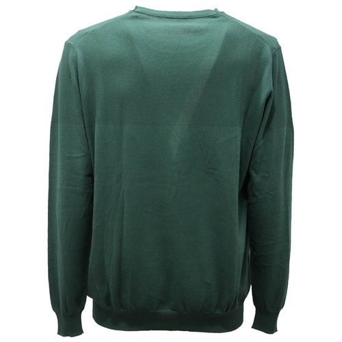 9595AG maglione uomo PAOLO PECORA green cotton sweater men - Picture 2 of 4