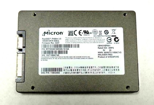 MICRON 100GB P400M MTFDDAK100MN-1S1AA EMC 118032953-01 6G SATA 2,5" ECHTE SSD