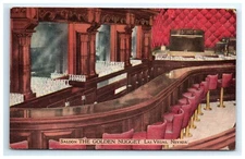 Postcard Interior View Saloon The Golden Nugget Bar Las Vegas Nevada Linen UNP
