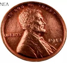 1913-D Lincoln Wheat Penny Cent ~ Gem BU (red) ~ Key Date!