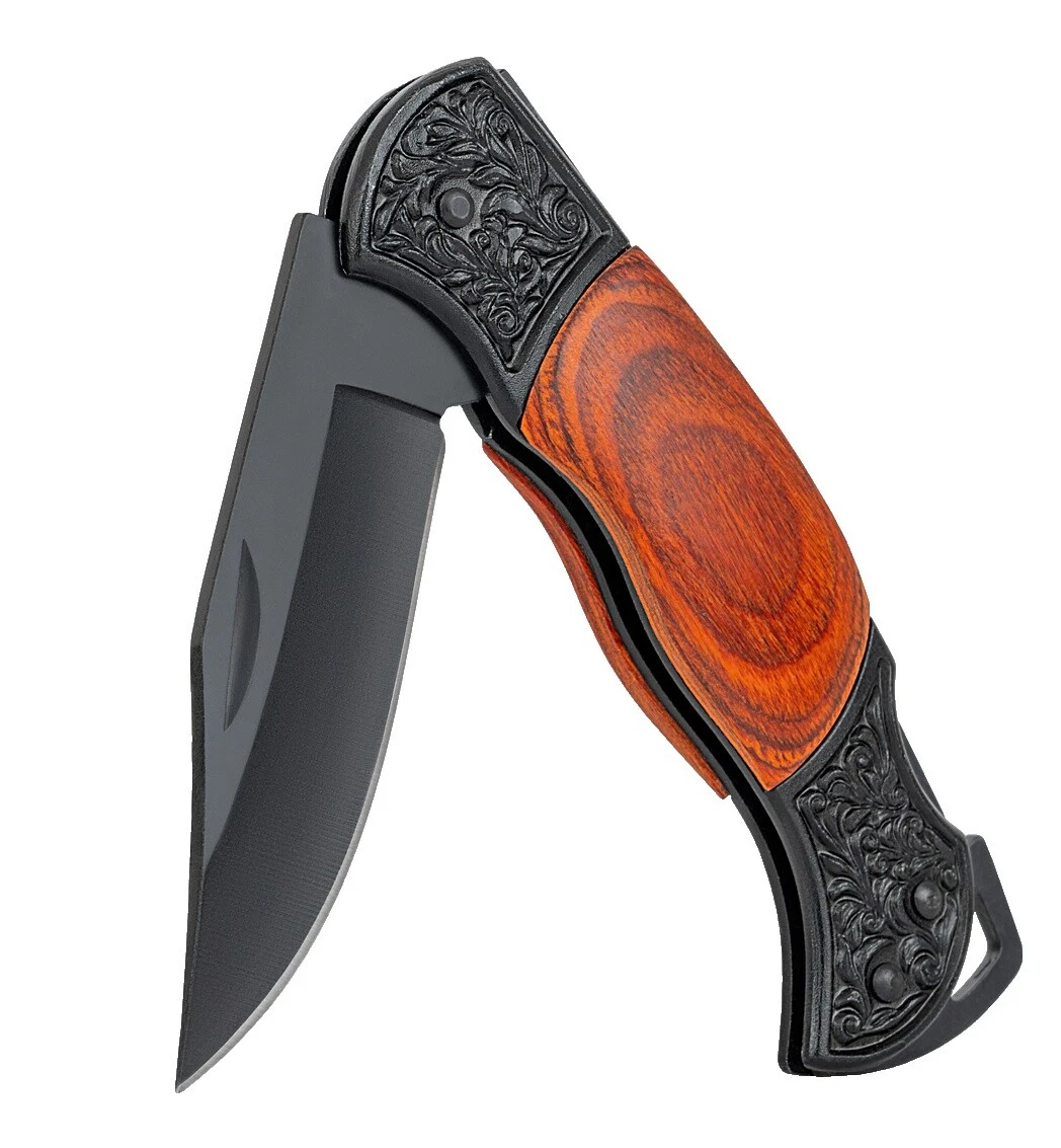 Wood Handle Lockback Pocketknife Collectible Folding Knives