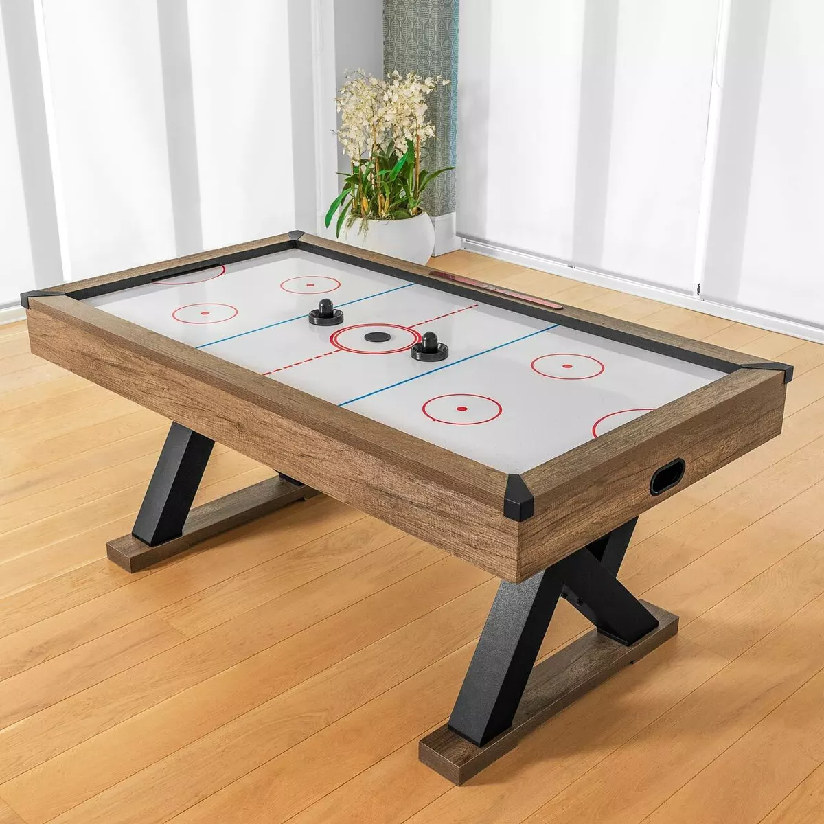 PINPOINT Air Hockey Table 6FT LUXURY TABLE 2x PUCKS PADDLES Kids Adults