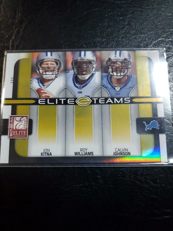 Williams Kitna Johnson #109/200 2008 Donruss Elite Teams Lions Card - Image 3 of 3