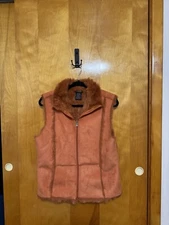 Women’s Vintage  Eivissa Vest Orange Large Zip