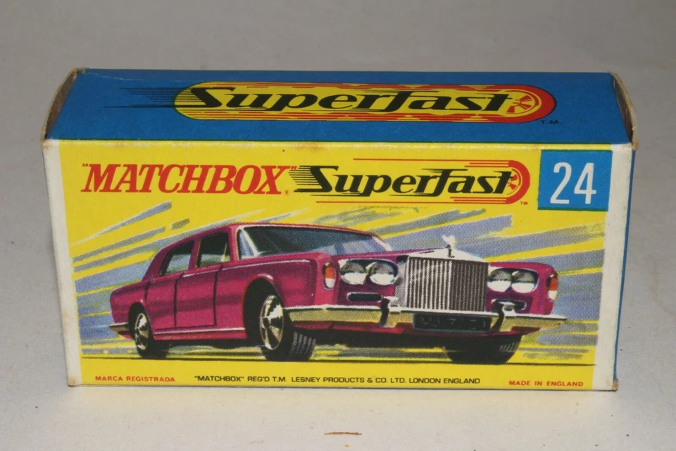 MATCHBOX LESNEY SUPERFAST #24 ROLLS ROYCE SILVER SHADOW, THIN WHEELS, BOXED - Image 3 of 4