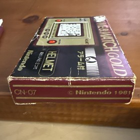 NINTENDO GAME & WATCH  HELMET  GOLD BOXED WITH MANUAL 1981 Working