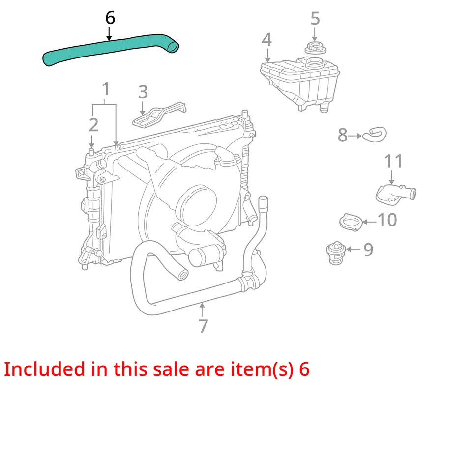 Ford Lincoln Crown Victoria 2003-2005 manguera de coche urbano - radiador 3W1Z8260aa nuevo Foto 2 de 3