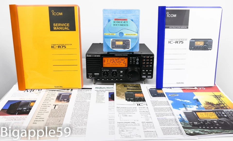 Icom IC-R75 Shortwave Amateur Radio Receiver w/ Sync Detector & UT-106 DSP Unit - Image 2 of 4