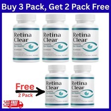 5-Pack Retina Clear Capsules, RetinaClear Supports Eye Health - 300 Capsules