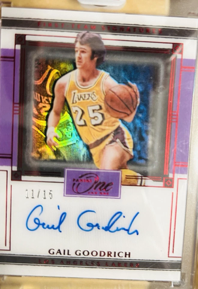 2020–21 Panini One & One — Гейл Гудрич NoFTS-GGR с автографом /15 Los Angeles Lakers - Изображение 3 из 4