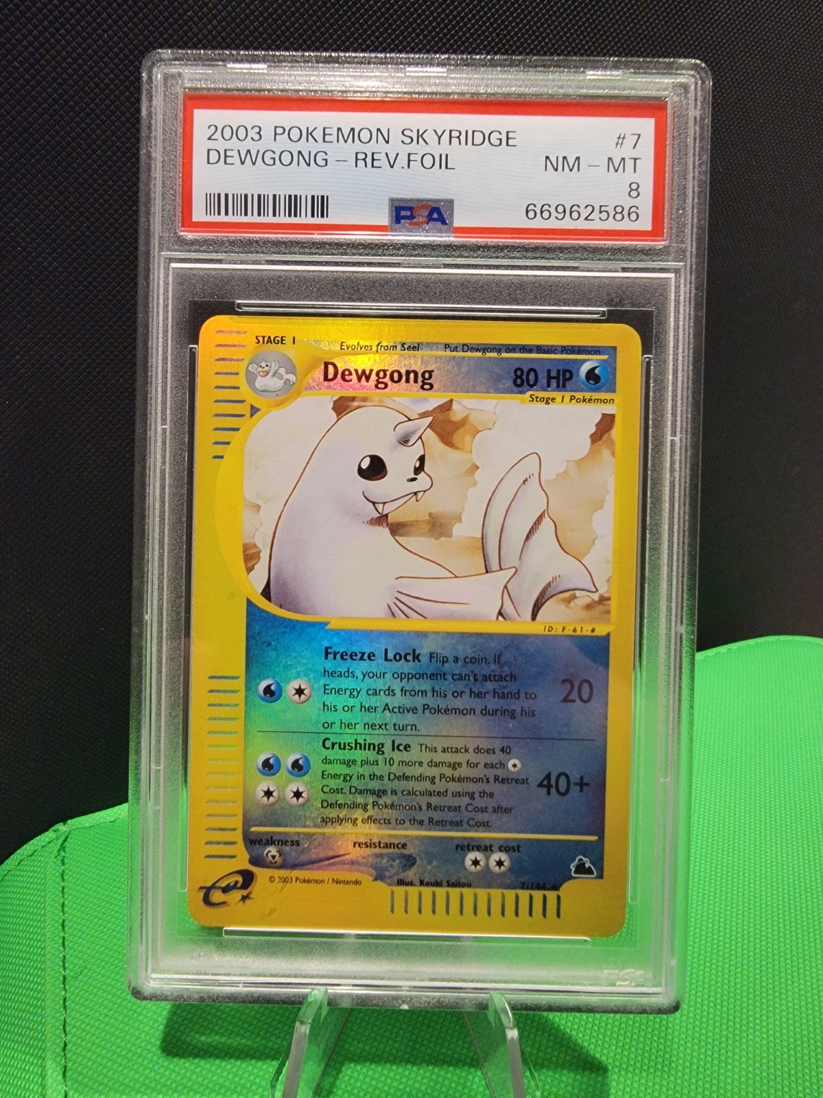 Dewgong 7/144 Skyridge Reverse Holo PSA 8