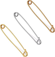Collar Pins for Men Safety Pin Style Tie Bar for Wedding Business 3 Pcs