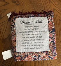 Dammit Doll Throw Pillow