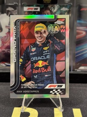 2025 Topps Chrome Formula 1 F1 #142 Max Verstappen Refractor - Red
